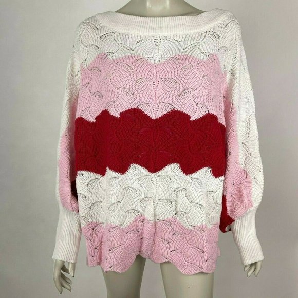 Andrée by Unit Color‎ Block Cozy Sweater Dolman Sleeve Pullover Women 2X 3X NWT - Picture 2 of 11